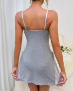 Women’s Nightdress Sexy Lace Side Slit Sleepwear